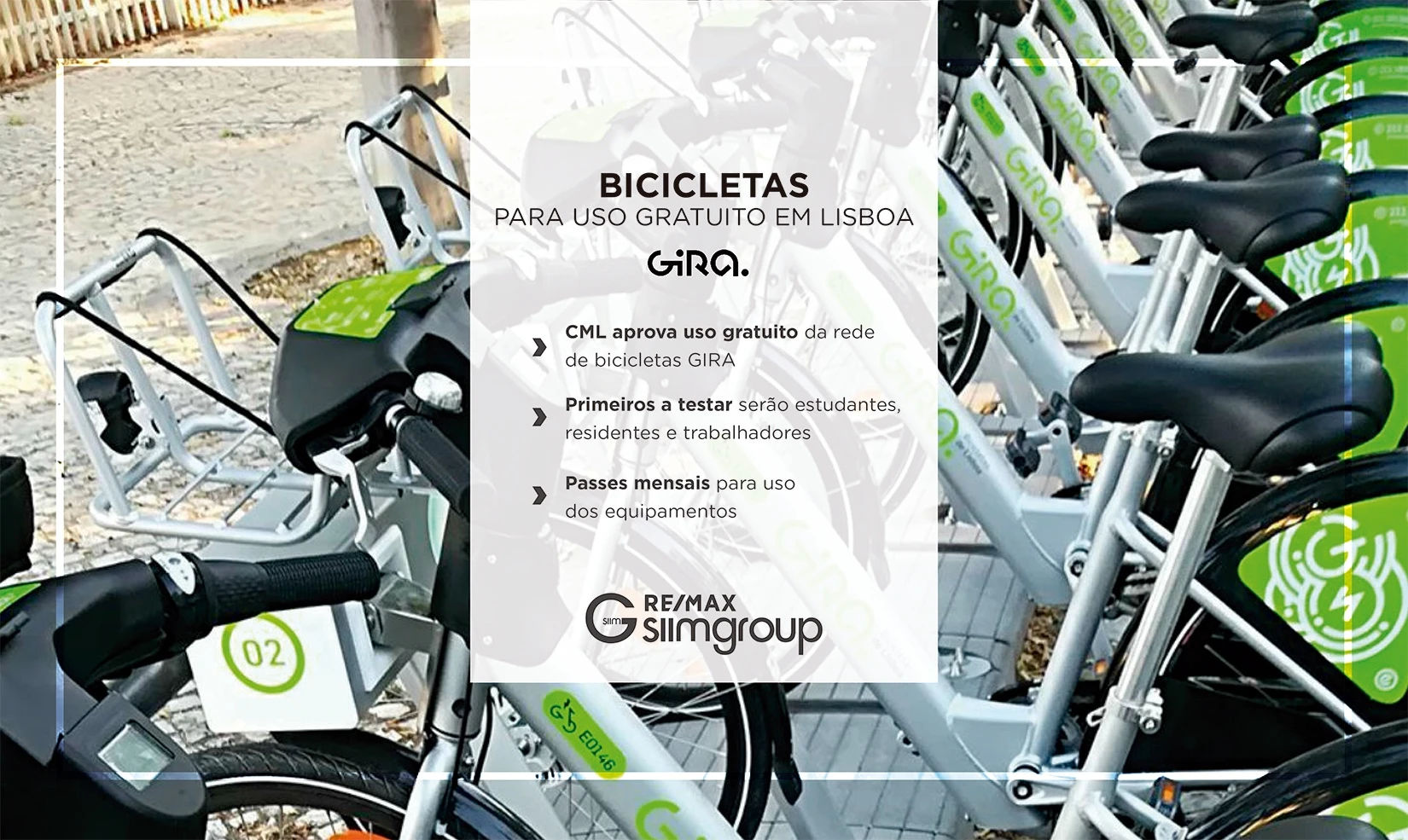 Bicicletas Gira gratuitas para promover mobilidade na cidade
