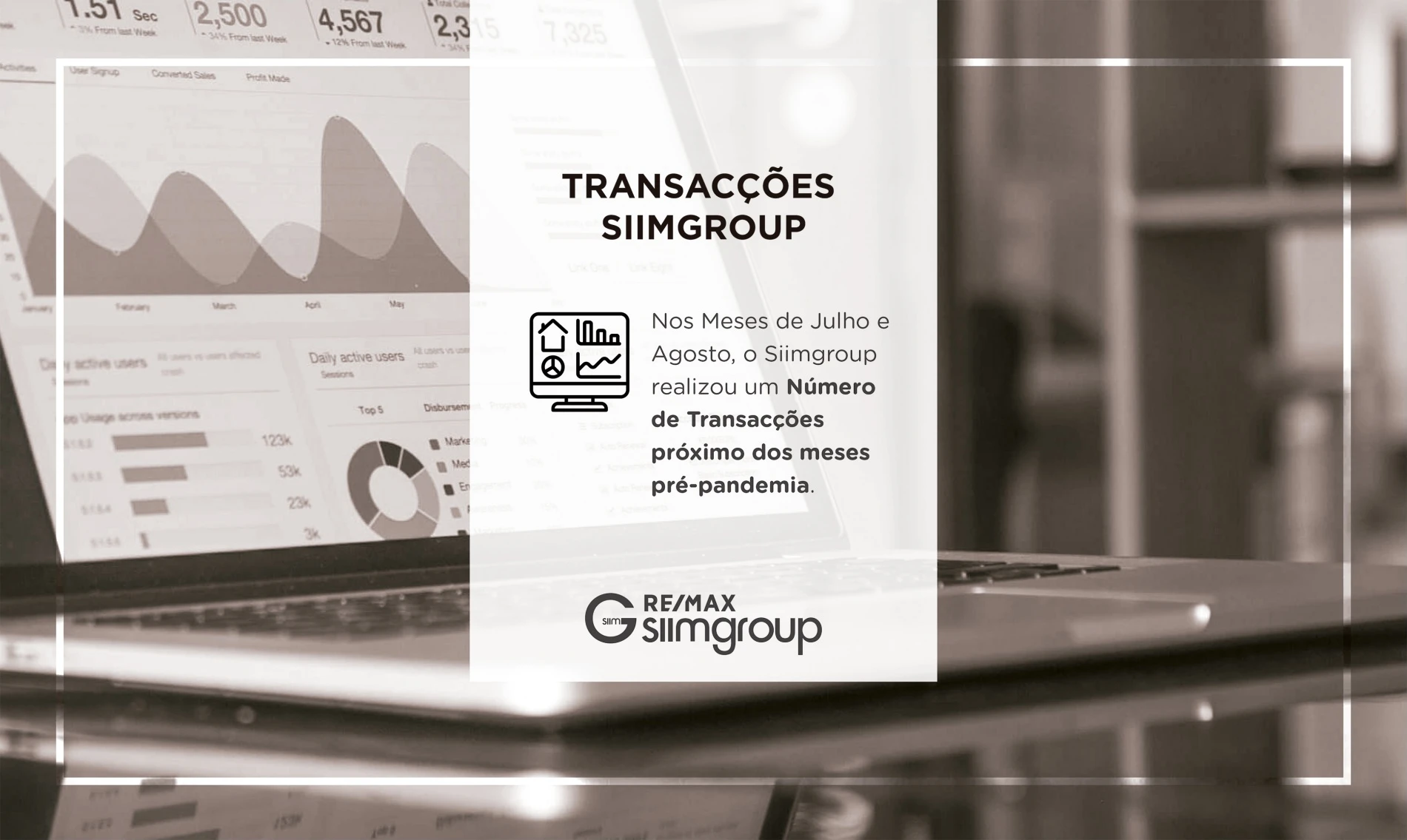 Número de transações Siimgroup muito próximo da época Pré-Covid