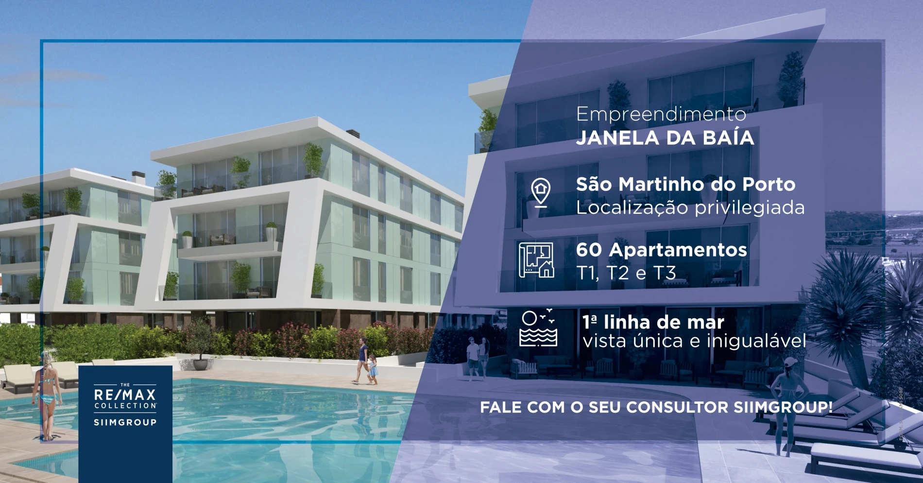 Na 1ª linha de mar em São Martinho do Porto com vista única e inigualável