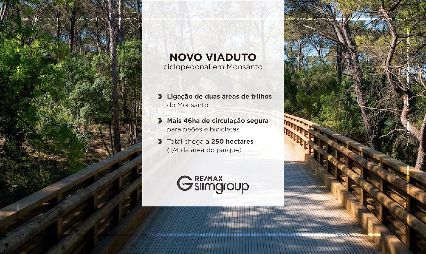 Novo viaduto ciclopedonal em Monsanto