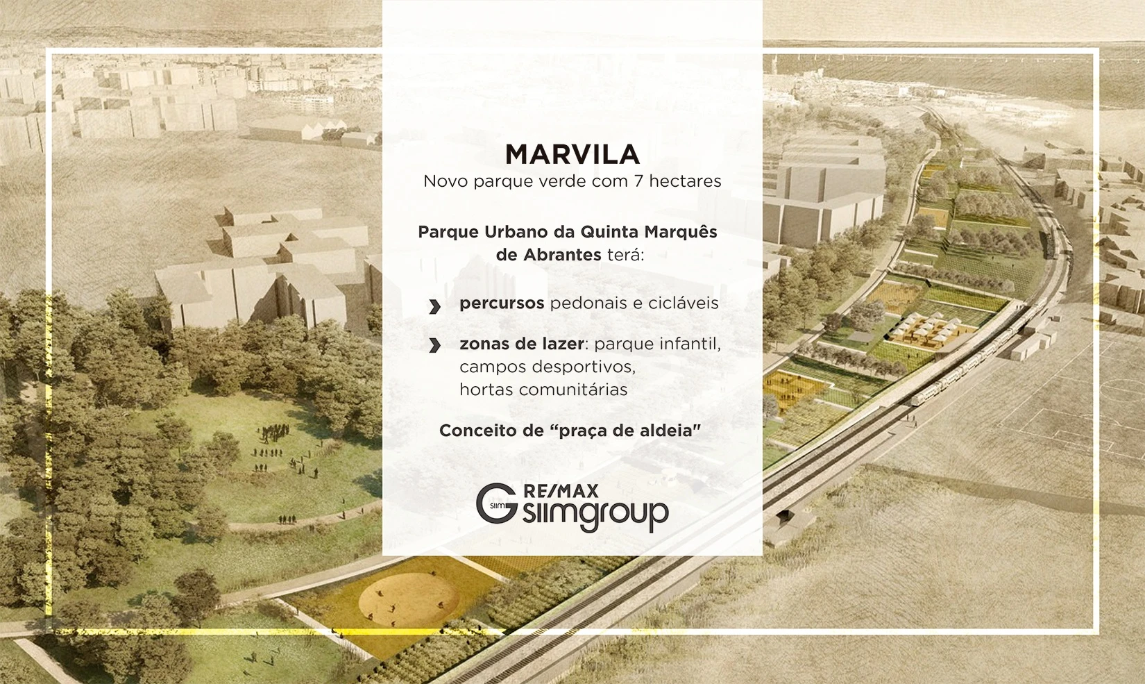 Novo parque verde em Marvila