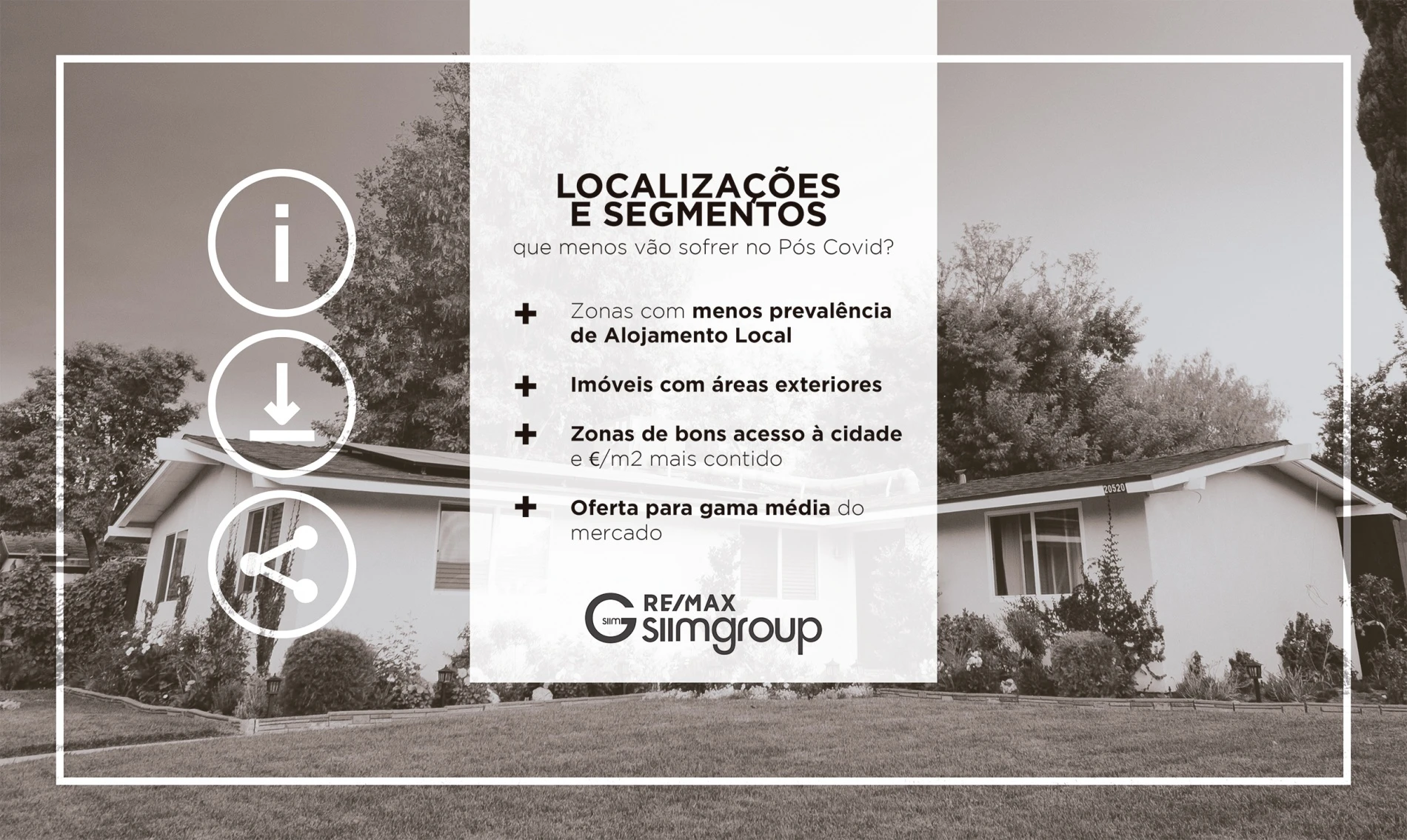 Quais as localizações e segmentos que menos vão sofrer no Pós Covid-19?