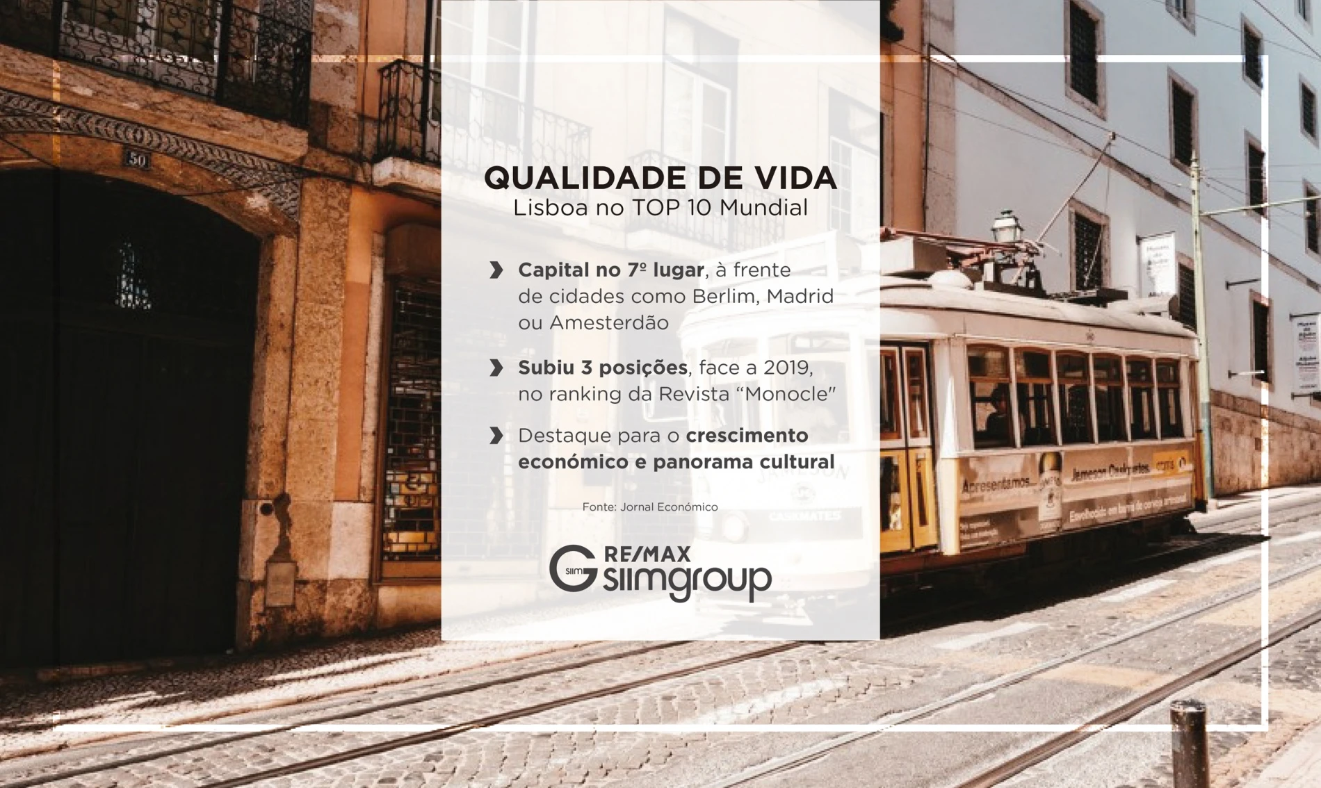 Lisboa no TOP10 mundial da qualidade de vida