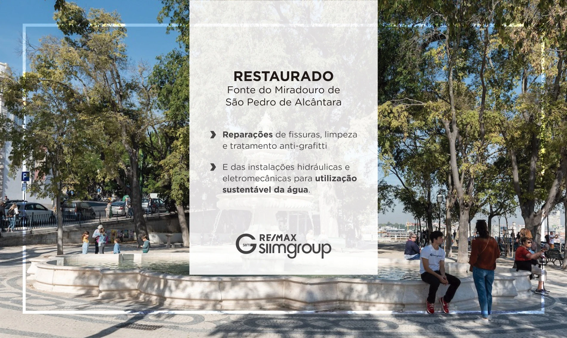 Fonte do Miradouro de São Pedro de Alcântara restaurada