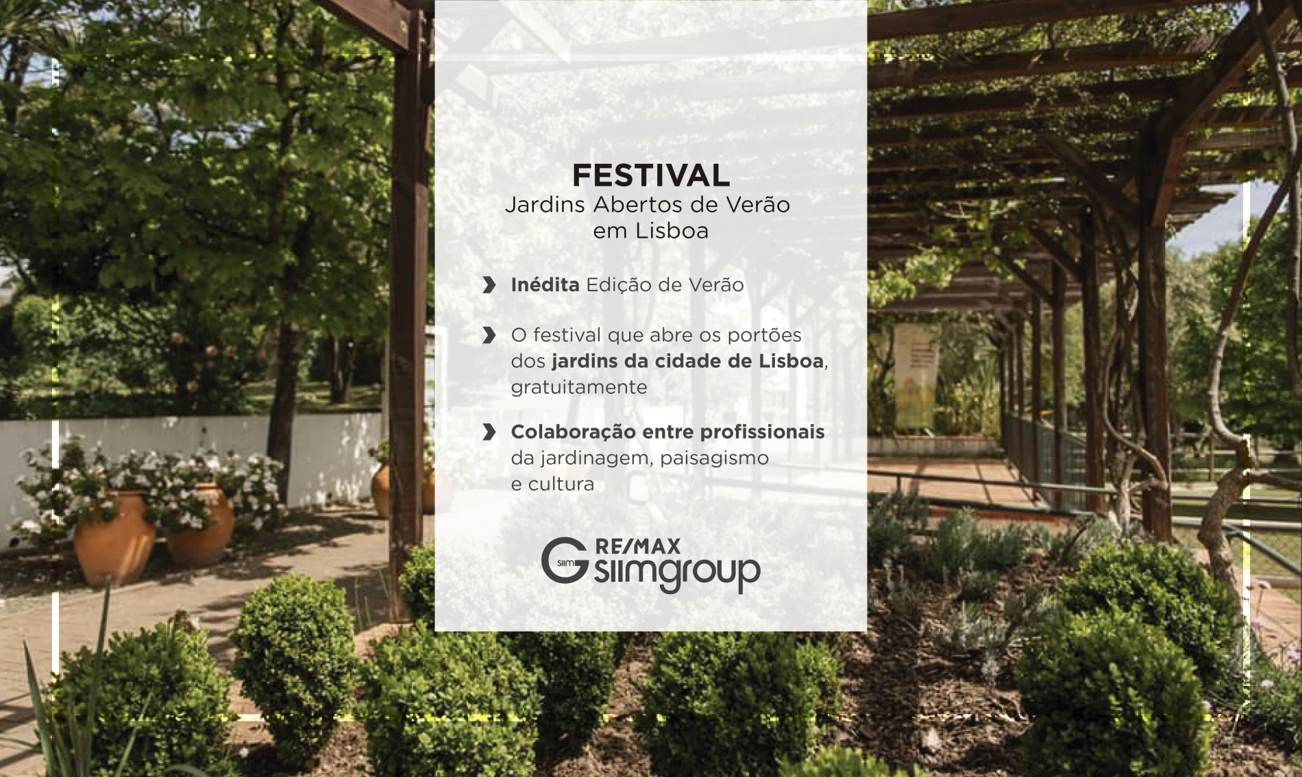 Festival Jardins Abertos de Verão - Em Lisboa