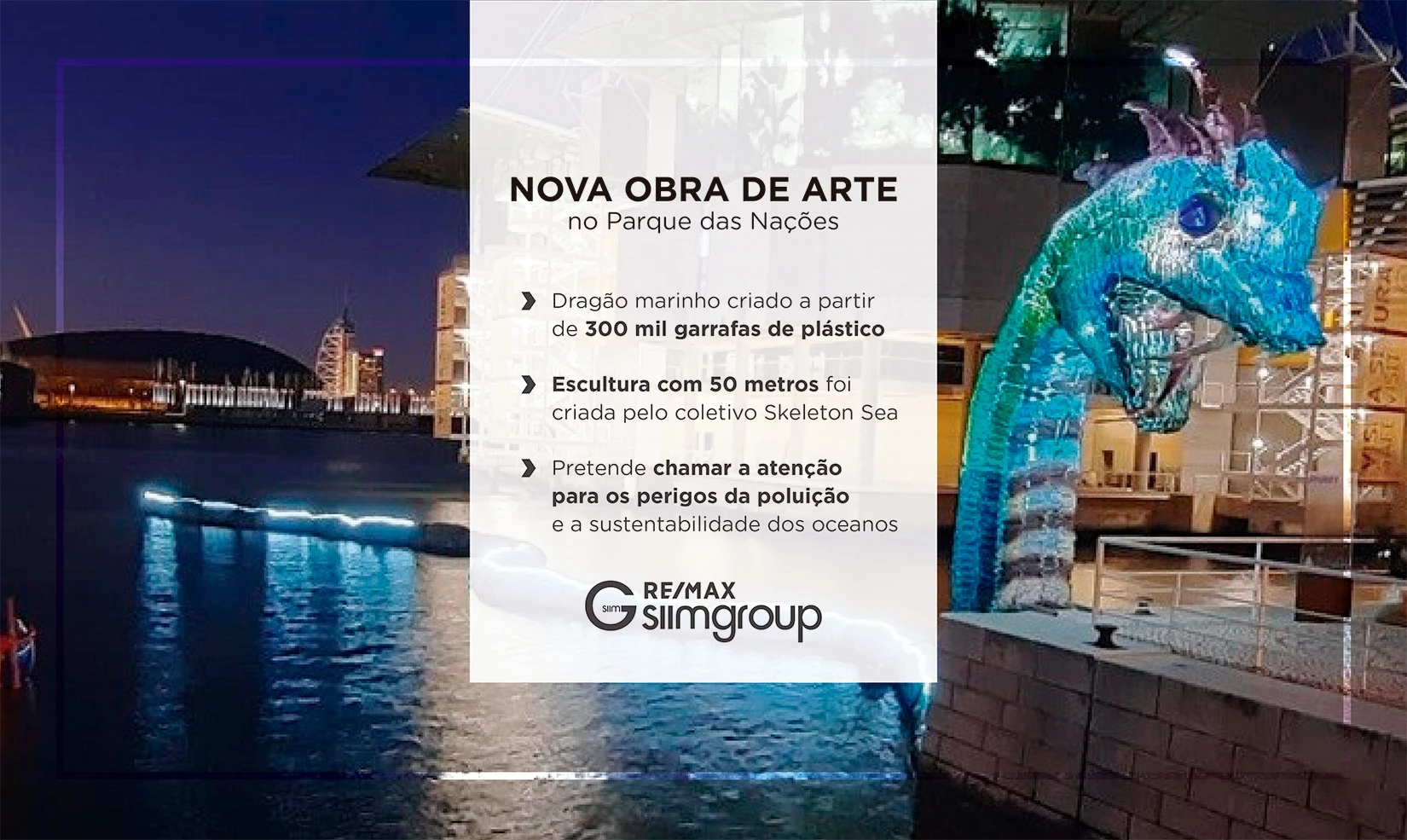Obra de arte gigante no Parque das Nações