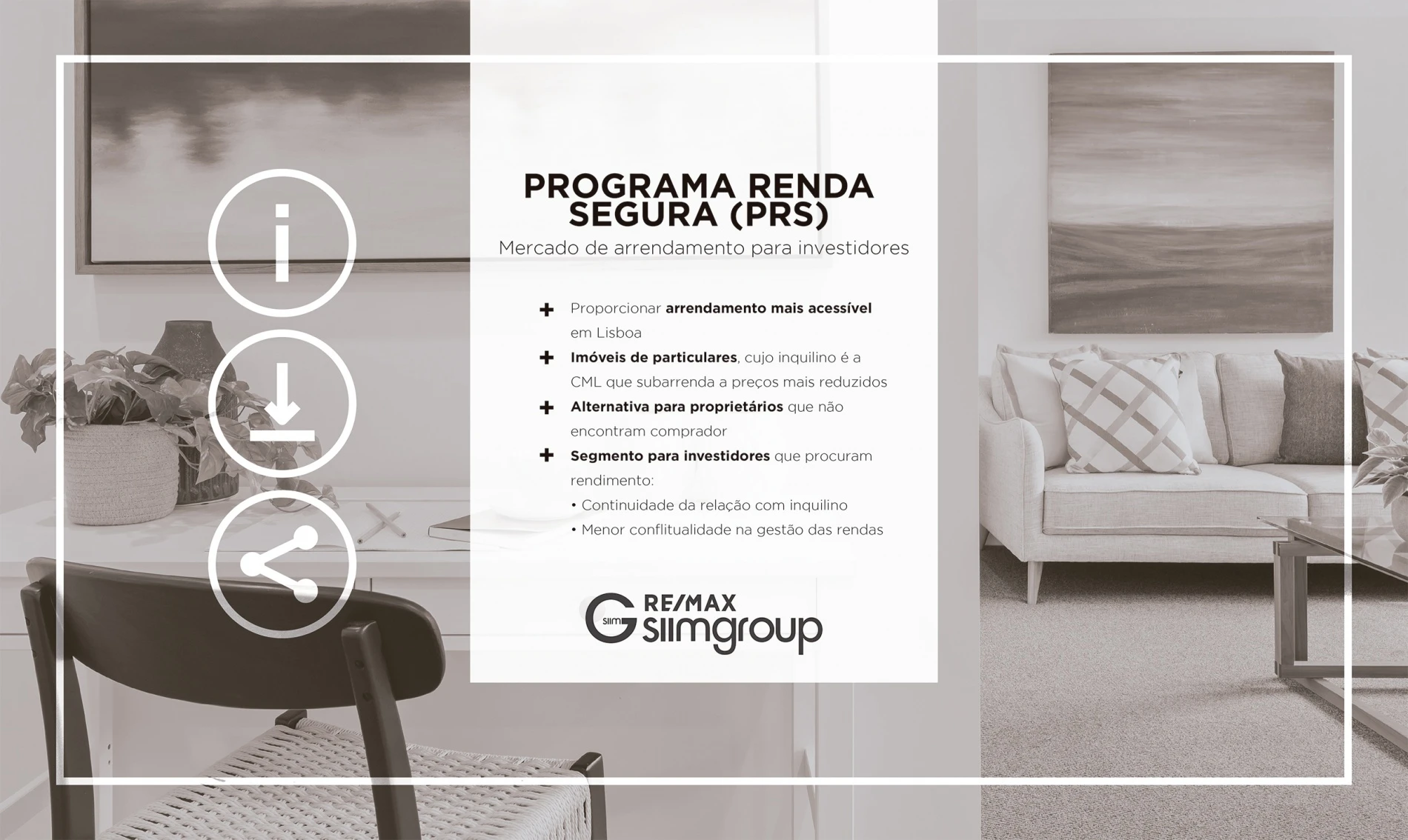 Mercado de arrendamento para investidores: Programa Renda Segura