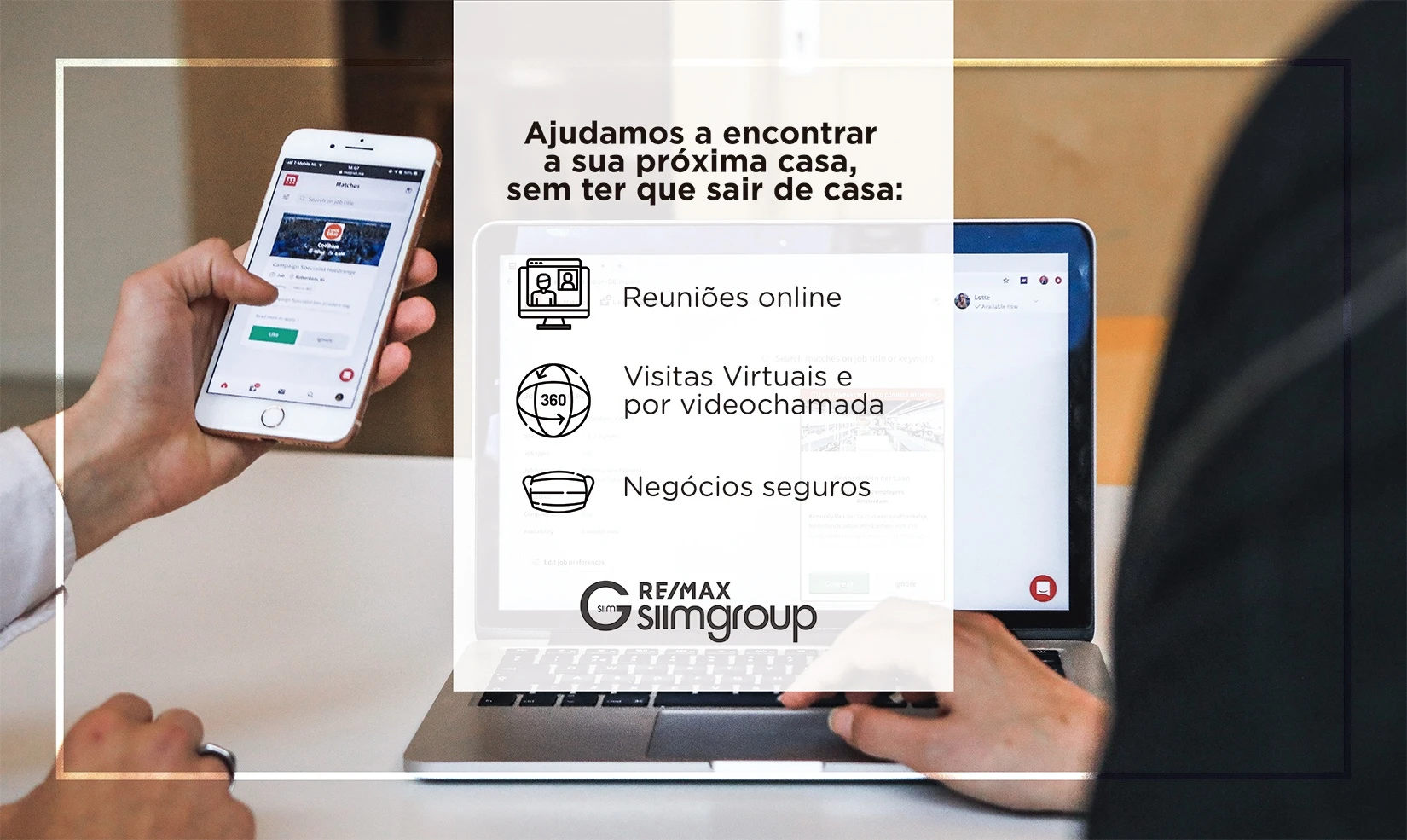 Ajudamos a encontrar a sua próxima casa, sem ter de sair de casa