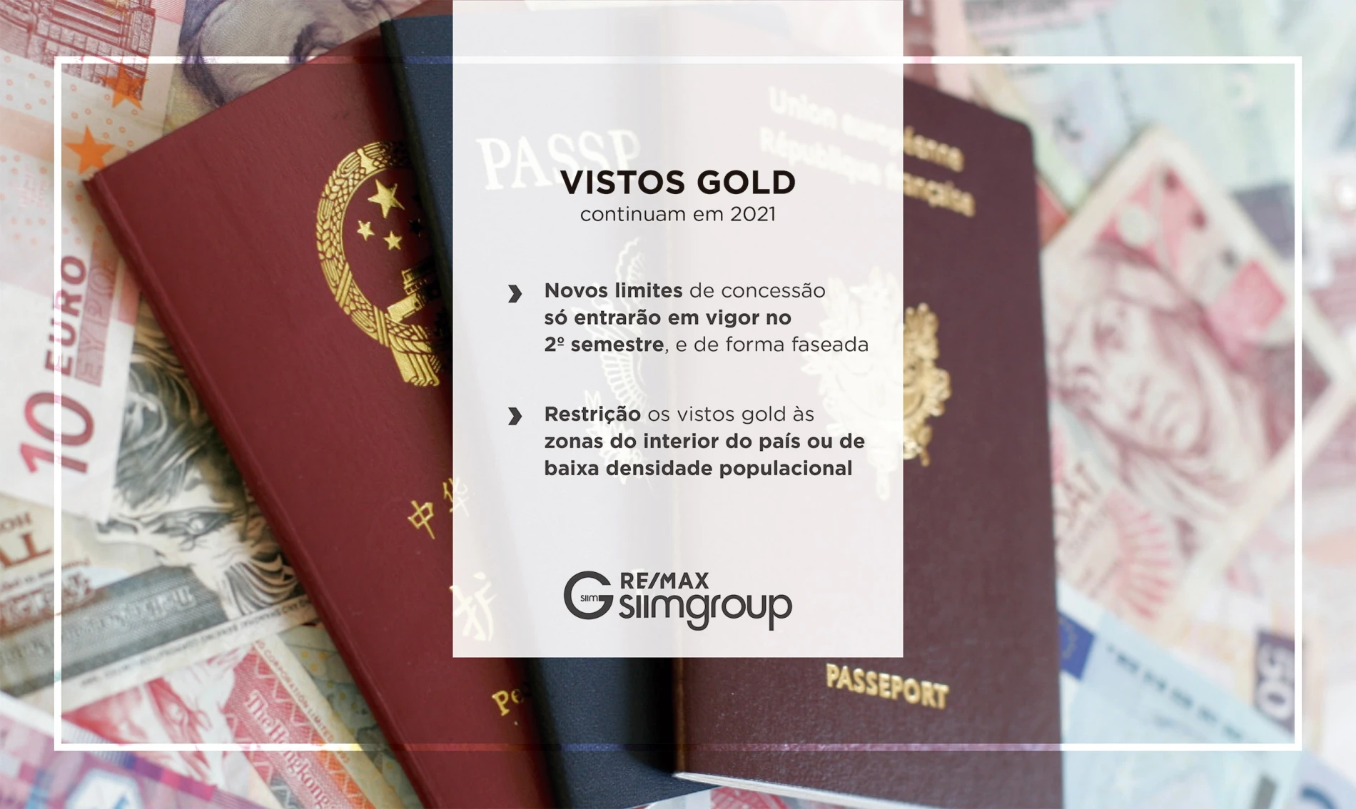 Vistos Golds continuam em 2021